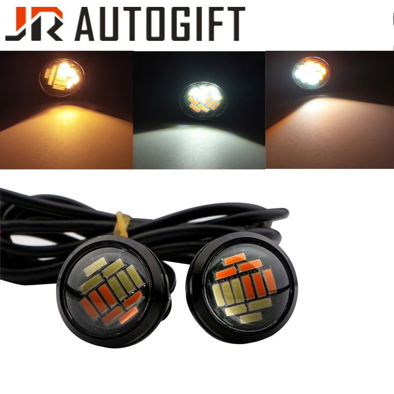 Дневные ходовые огни 4014 12SMD светодиодные лампы белого и желтого цвета 2 шт. |