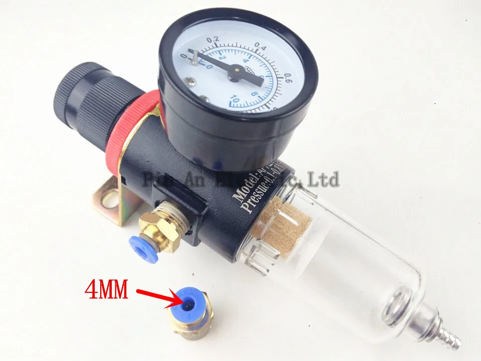Afr2000 регулятор давления воздуха фильтр сепаратора воды + 4 мм быстрый разъем |