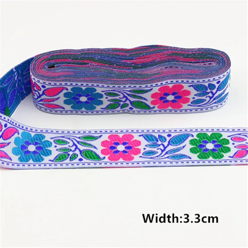 6-7M Colorful Ethnic Style Flower Ribbon Lace Hand-embroidered Curtain Home Textile Clothing Decorative DIY Accessories | Дом и сад