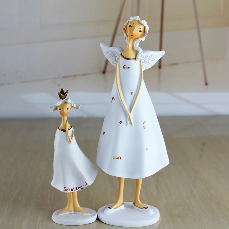 Christmas Dolls White Angel Mother and Girl Little Cute Angle New Year Gifts Decorations for Home | Дом и сад