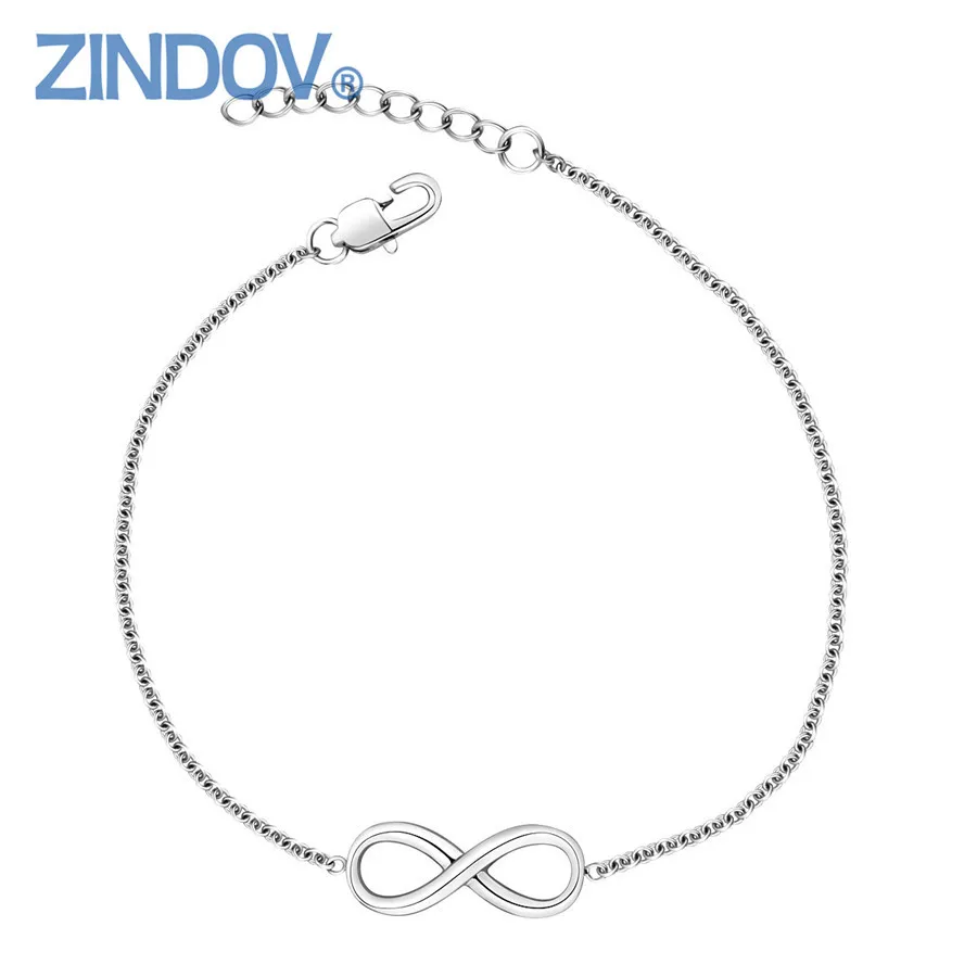 Браслеты и обручи ZINDOV Infinity из нержавеющей стали золотистые Серебристые Модные
