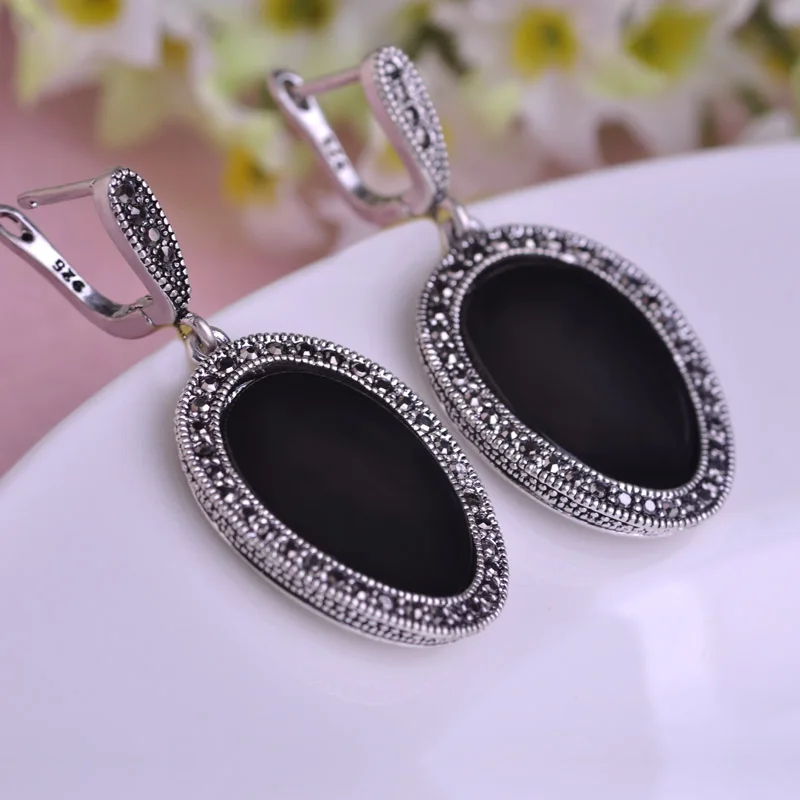 Женский комплект украшений Blucome Красный винтажный из колье сережек и кольца в