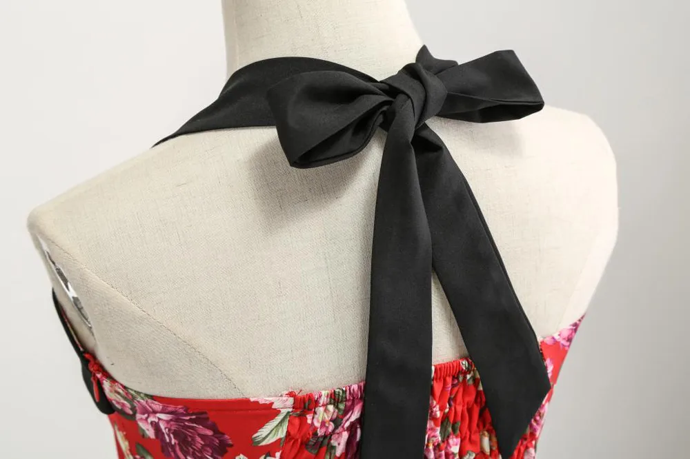 SAGACE New Summer Dress Vintage Womens Holiday Sleeveless Button Sundress Ladies Beach Party Dropshipping 61216 | Женская одежда