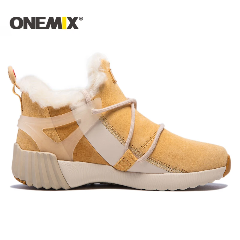 ONEMIX новая зимняя обувь для бега женские удобные сапоги теплые шерстяные