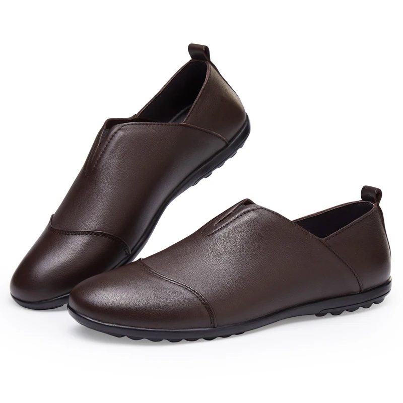 Мужские лоферы ручной работы Мужская обувь из натуральной кожи деловая