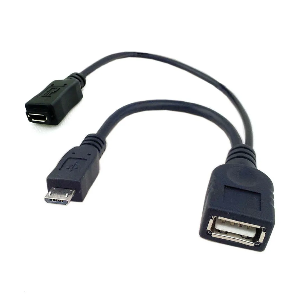 2 в 1 OTG микро USB узловой блок питания Y Разветвитель адаптер к 5 контактному