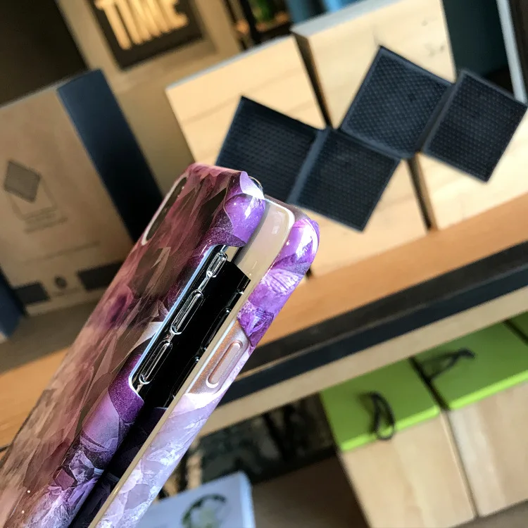 Мраморные Чехлы для iPhone X 8 7 6 S Plus чехол с рисунком ледяного края Гладкая глянцевая