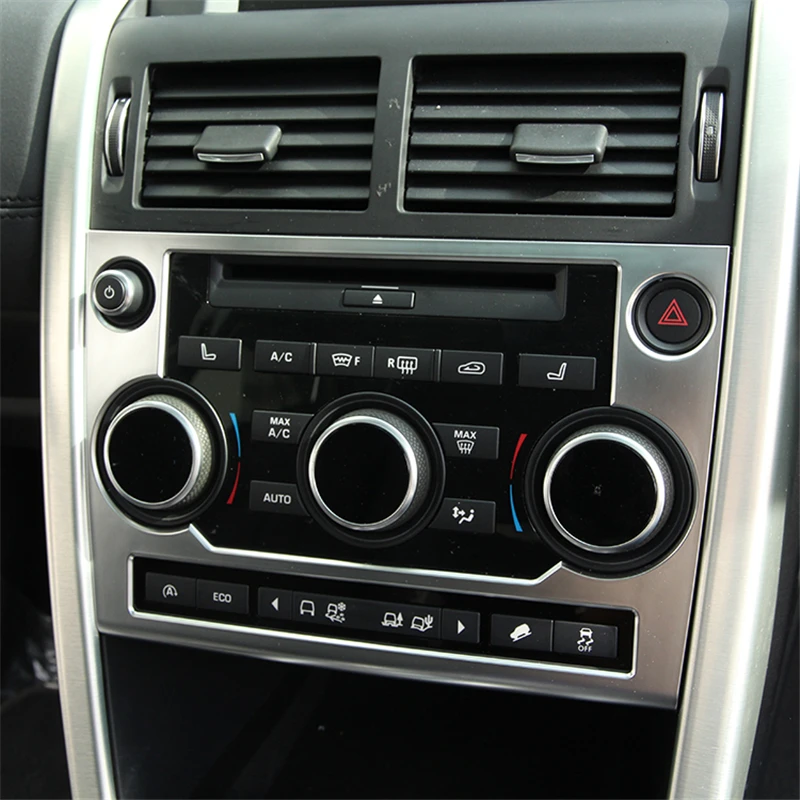 

WELKINRY car auto cover For Land Rover Discovery Sport 2014 2015 2016 2017 ABS chrome air conditioing swtich button knob trim
