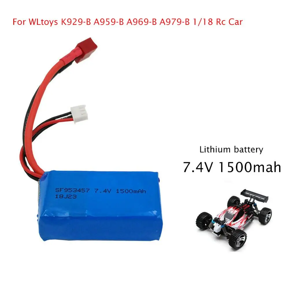 Для WLtoys 7 4 V 1500mAh батарея T вилка K929 B A959 A969 1/18 Rc автомобиль|Перезаряжаемые батареи| |
