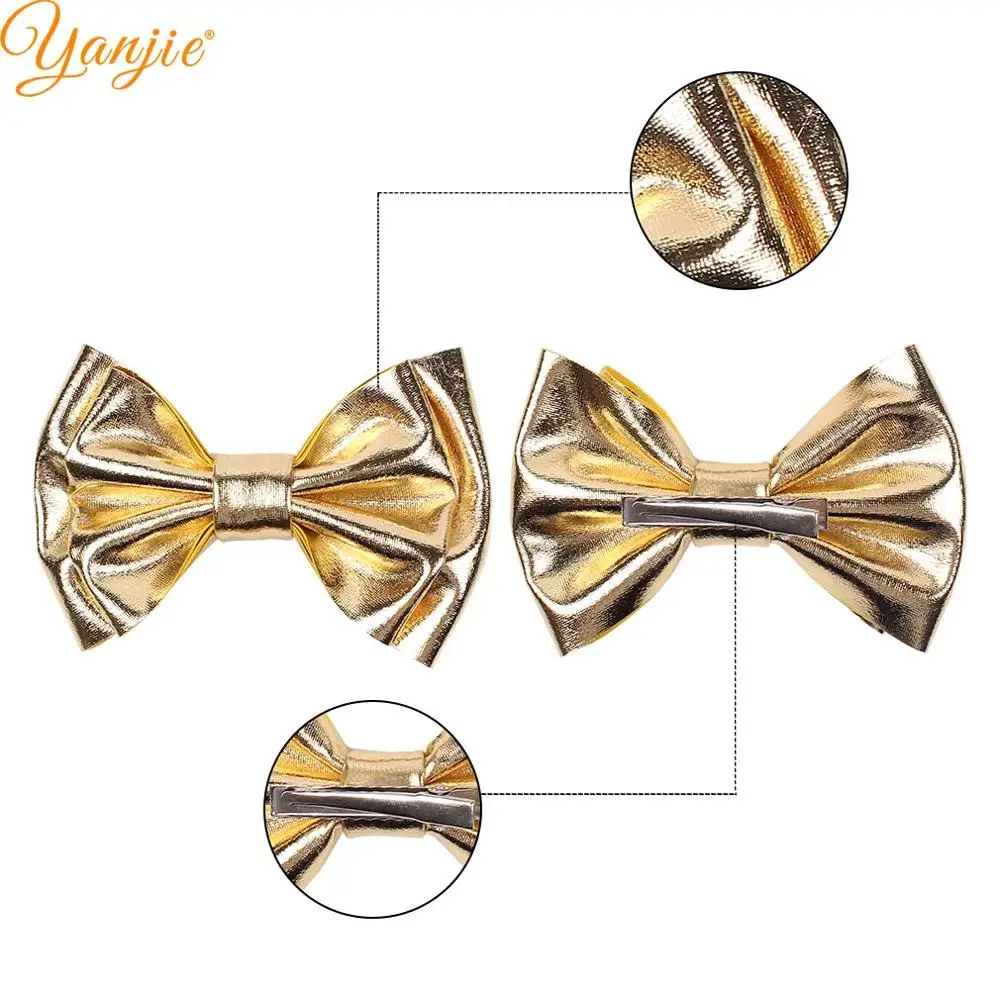 Винтажные золотые банты для волос набор заколок девочек 2020 Новое поступление