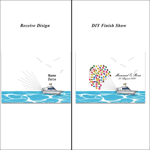 Жених и невеста свадебное Гостевая книга знак отпечатки пальца пользовательский