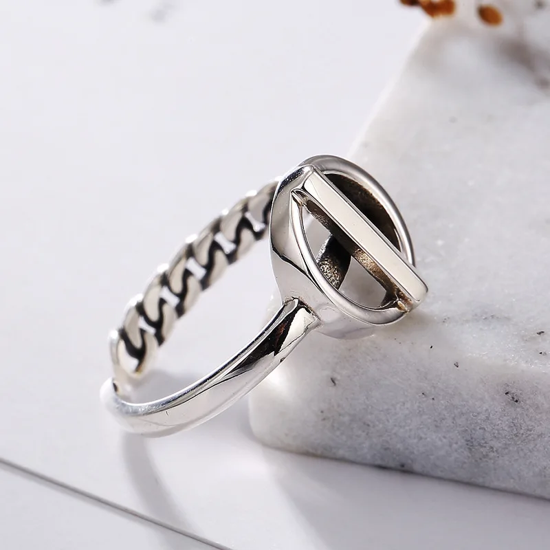 Серебро S925 пробы Япония Корея упрощенная плетеная Геометрическая