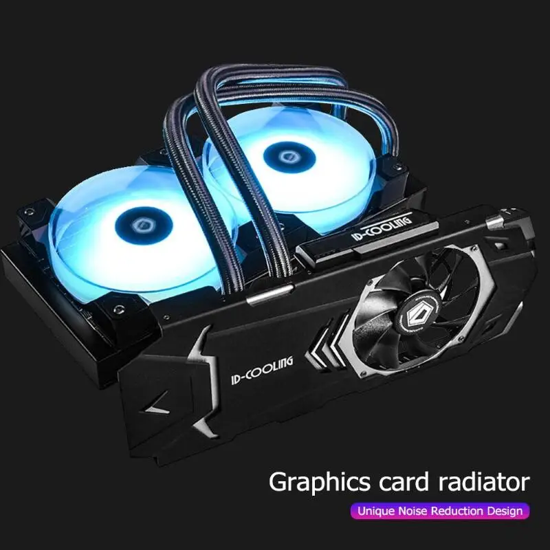 Alloyseed ID-COOLING ICEKIMO 240VGA-RGB Видеокарта кулер для воды двойной шарикоподшипник RGB вентилятор и боковой светильник Barfor GeForce/AMD