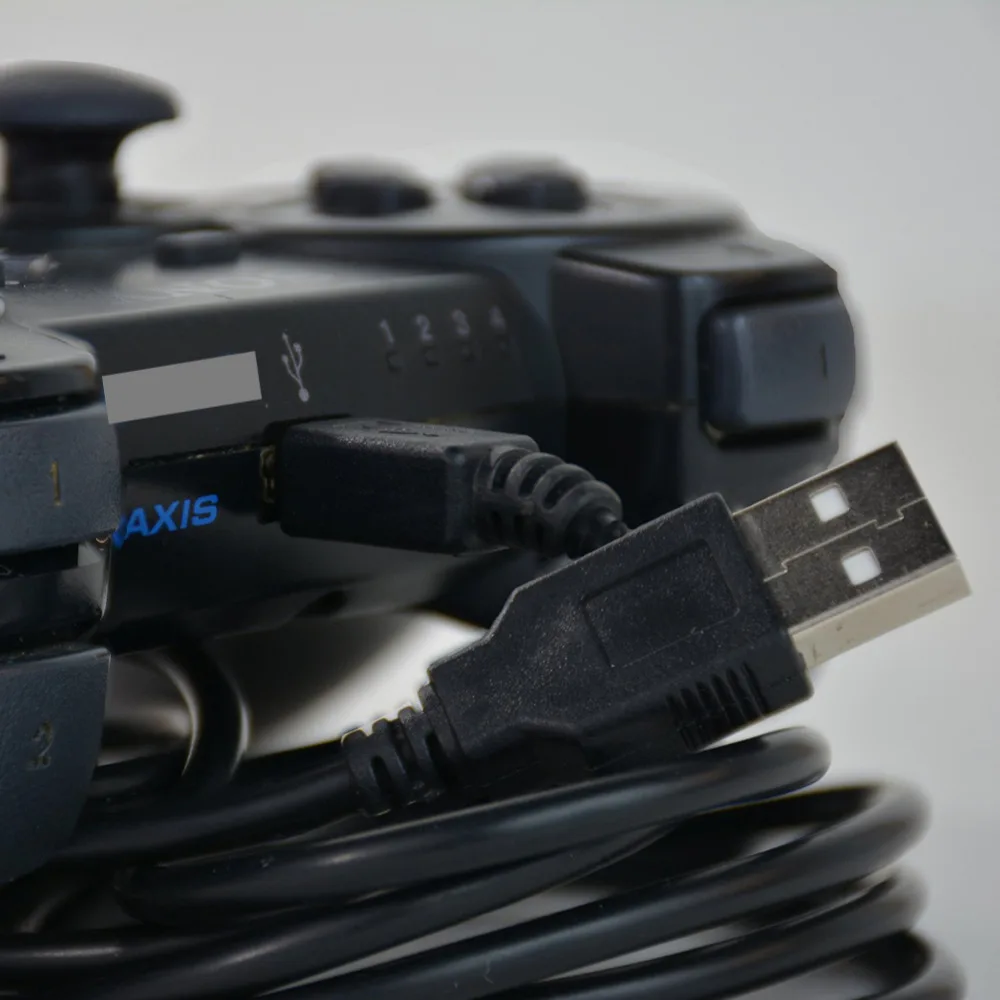 Для 1 8 м 5 9 футов Плетеный Черный Мини USB кабель для PS3 беспроводной контроллер