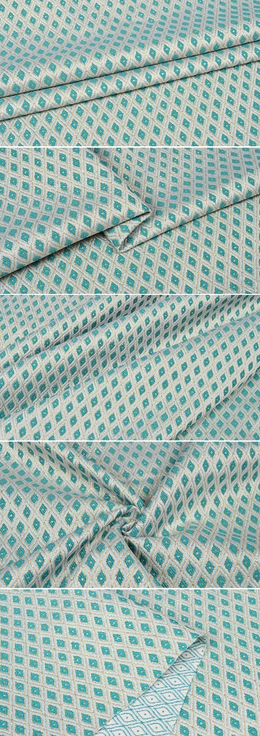 150 см ширина Япония импортированная зеленая жаккардовая парча ткань 3D пряжа