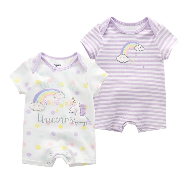 baby girl rompers Комбинезон для новорожденного мальчика из 2 предметов, комбинезон из хлопка с коротким рукавом для младенцев, одежда для мальчиков, крутые комбинезоны для мальчиков, одежда унисекс со звездами для девочек - Цвет: baby girl rompers