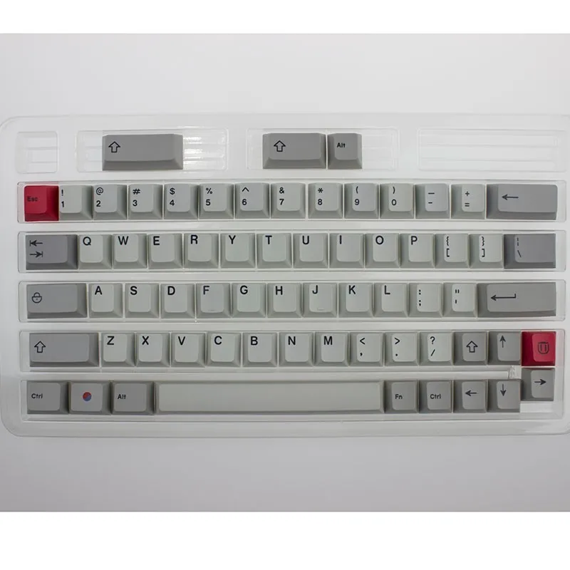 64 keys Мини-клавиатура Dye Sub Keycaps гранитный цвет для механической клавиатуры Вишневый японский корень черный шрифт Pbt Keycap Teclado - Цвет: 64 keys
