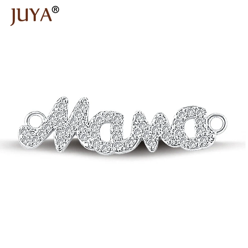silver Juya браслет в форме сердца для женщин подарок кубический цирконий горный хрусталь регулируемая цепочка ручной работы браслеты для мамы браслеты - Окраска металла: silver