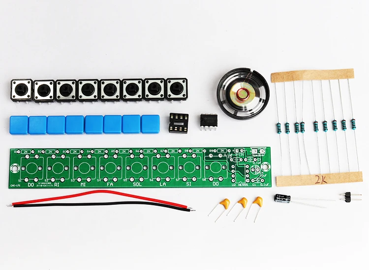 Diy Электронный набор NE555 Набор клавиатуры восемь заметок DIY Электронные производственные части сварочная практика веселое обучение