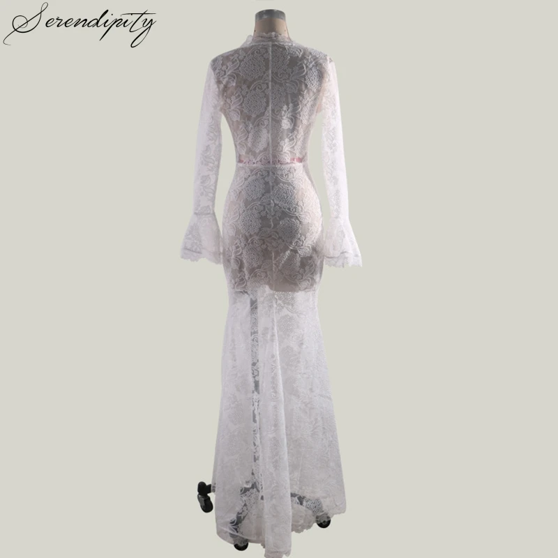 SRDP сексуальное платье с глубоким v образным вырезом кружевное рыбьим хвостом