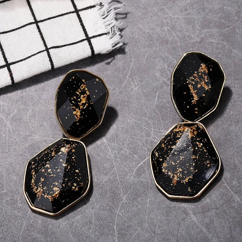 Женские Асимметричные геометрические серьги MESTILO модные полимерные висячие в