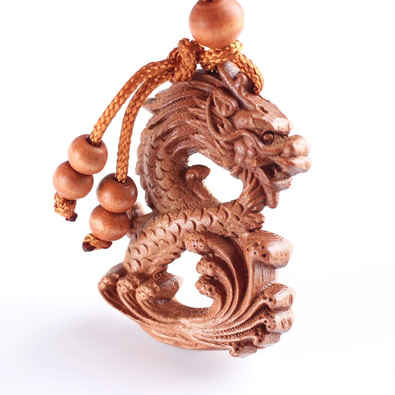 Красота ручной работы китайский дракон красное дерево объемная скульптура