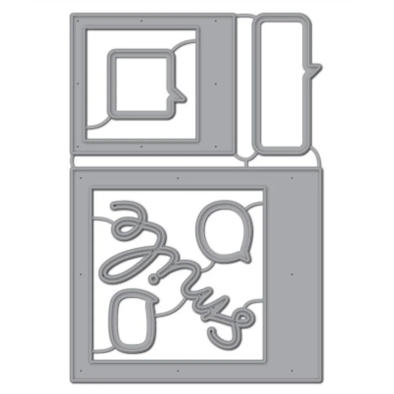 Dialog Box Smile Cover Frame металлические режущие штампы трафареты для DIY скрапбукинга