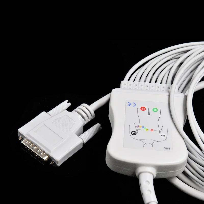 Совместим с фотовспышкой Nihon Kohden ECG 1250 Женский кабель для ЭКГ проводными кабелями