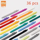 Гелевые ручки Xiaomi KACO ALPHA, 36 шт., буквы A-Z, цифры 0-9 цветов, тонкие точки, 0,5 мм, для рисования, подарок для студентов и офиса, черные чернила