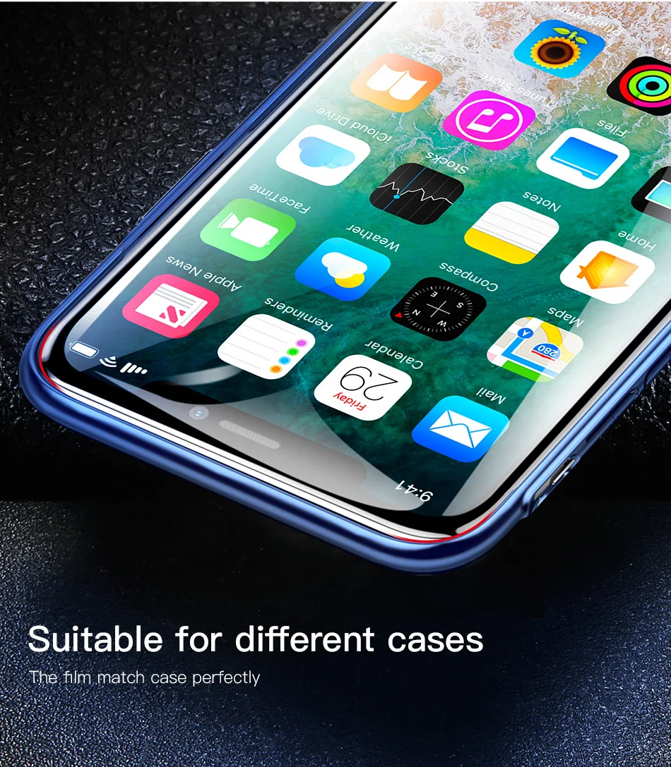 3D полноэкранная защита для iPhone X, ультратонкое закаленное стекло с полным покрытием, Защитное стекло для iPhone X, стеклянная пленка