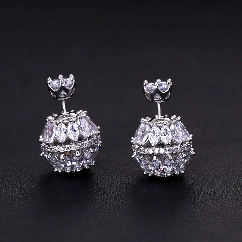 Роскошные модные женские серьги-гвоздики Джейн Келли топ с кубиками циркона