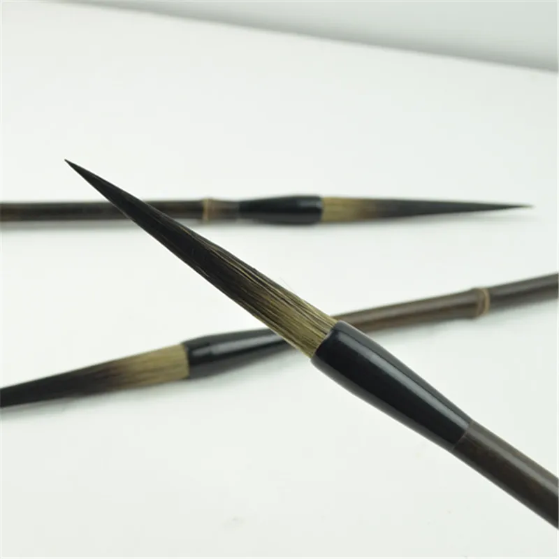 3 шт./набор длинные пиковые кисти для каллиграфии и живописи Бамбуковая ручка