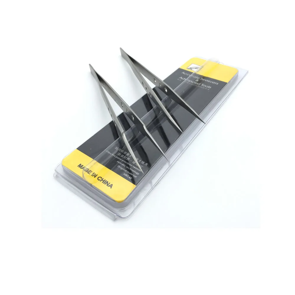 Высокоточный BGA Пинцет длинный прямой Острый пинцет с отверстиями SWDT AAA-12S AAA-14S для