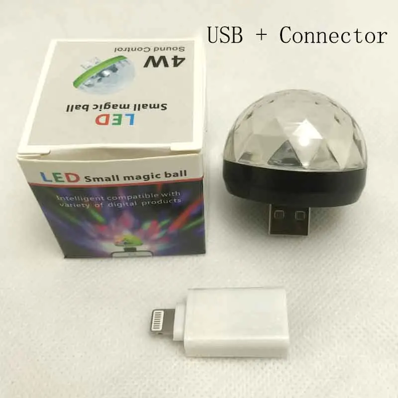Крутой мини-автомобиль USB атмосферный свет DJ RGB красочный музыкальный звук