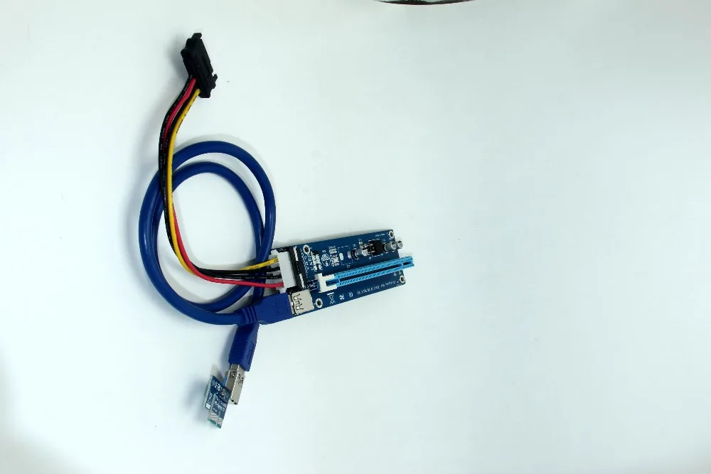 Pcie Pci-e Pci Express Riser Card 1x к 16x GPU Usb 3,0 удлинитель Riser X1 X16 адаптер для карт SATA 6Pin кабель питания шахтер