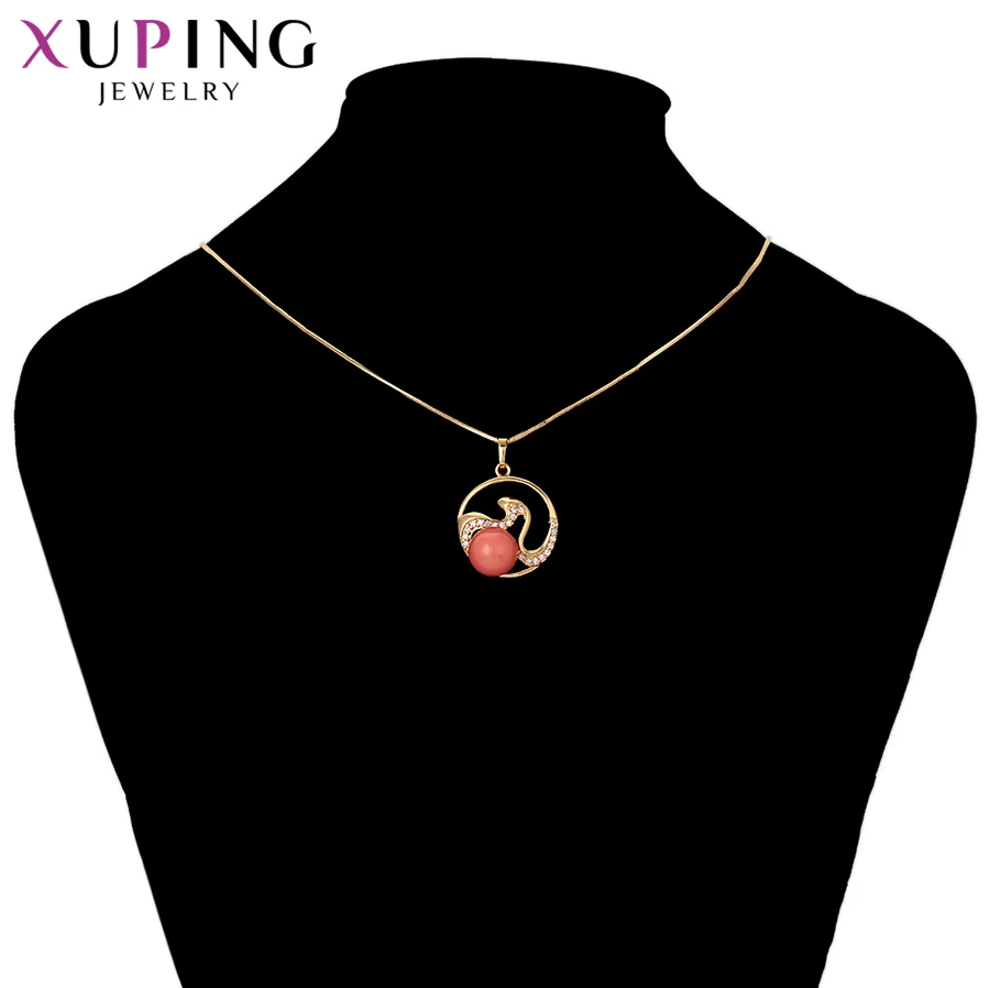 11 Xuping круглый кулон ожерелье имитация жемчуга ювелирные изделия красивые модные