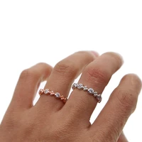 2018 silver color dots tiny cute eternity band size 6 7 minimalist stack stackable engagement band fashion cz ring jewelry