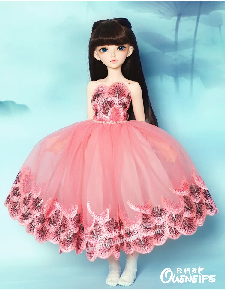 BJD Cothes 1/4, платье в китайском стиле, элегантное и благородное платье в стиле павлина для Minifee Fairyland, YF4-140 для тела, куклы, аксессуары
