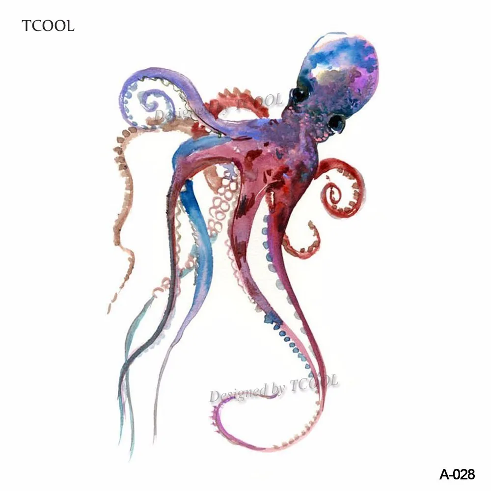 Временная тату наклейка HXMAN Octopus для мужчин водостойкая имитация боди арта