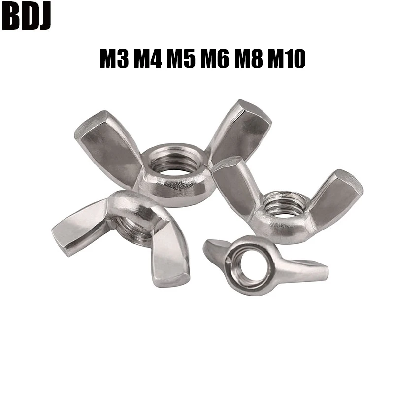 M3 M4 M5 M6 M8 M10 DIN315 304 гайки из нержавеющей стали ручная затяжка гайка бабочка слиток
