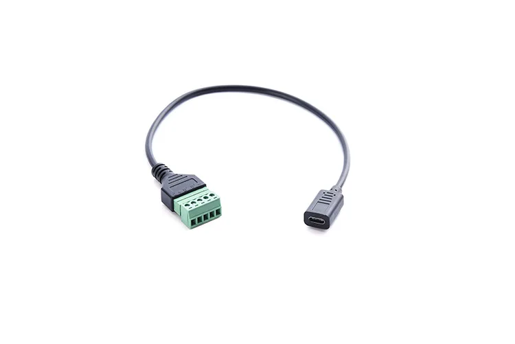 10 шт./лот USB C 3 1 Тип Female до 5 Pin разъем с щит цельный кабельный наконечник адаптер