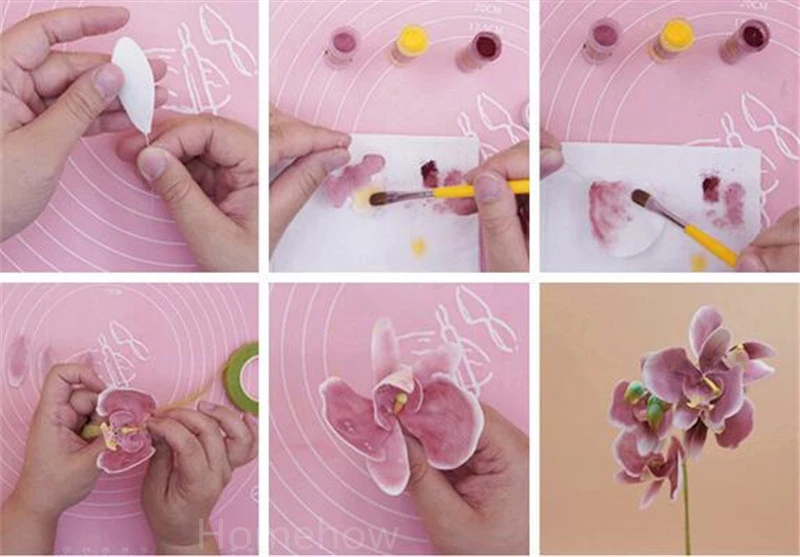 3 шт./компл. набор для вырезания торта из нержавеющей стали с бабочкой и орхидеей