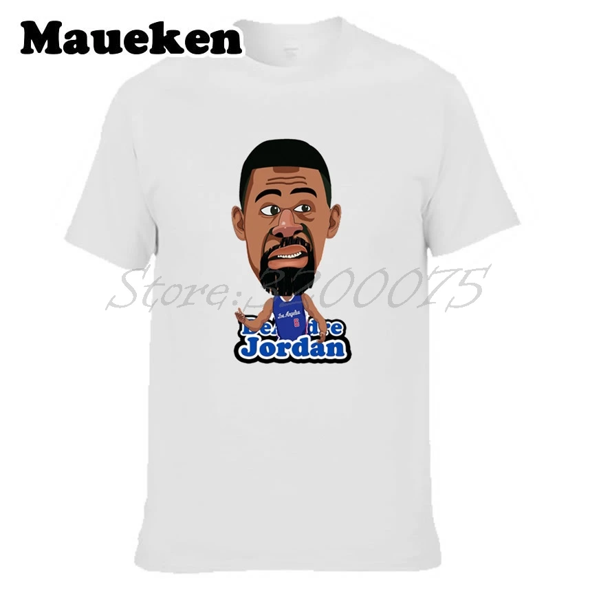 Мужская футболка DeAndre Jordan 6 одежда для фанатов Los Angeles подарок с круглым вырезом