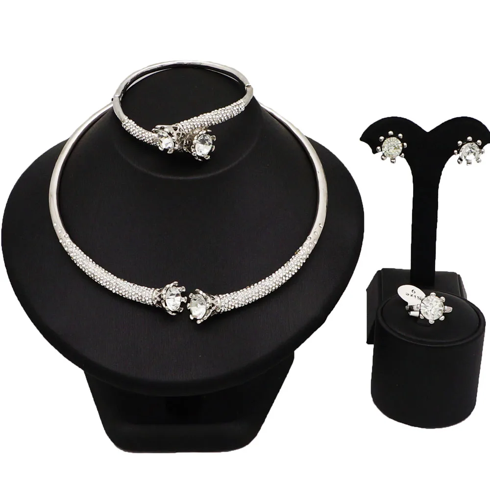 

fine jewelry sets fashion women wedding bride jewelry sets necklace african women jewelry sets bracelet