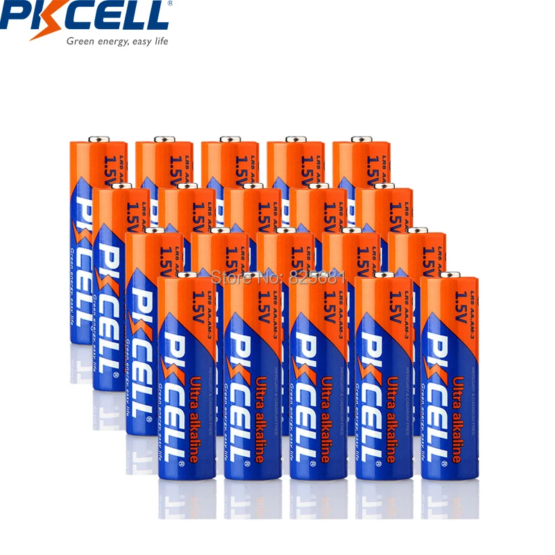 Инфракрасный термометр электронный батарея PKCELL 20 шт LR6 1 5 V 360 мин AA супер Щелочная