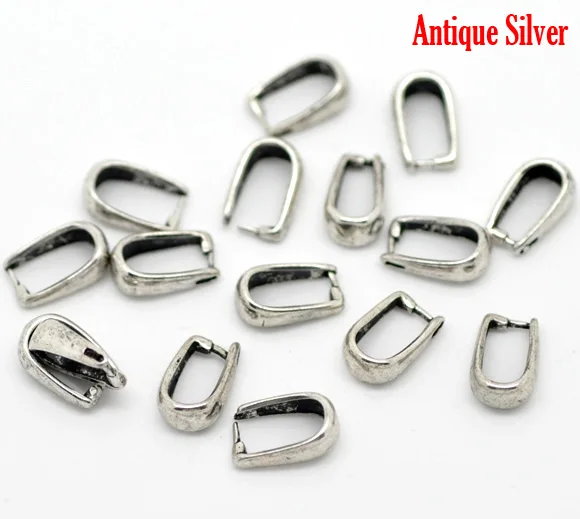 DoreenBeads Медные подвесные клипсы и застежки серебристого цвета 10 мм (3/8 &quot) x 6 (2/8&quot) 2