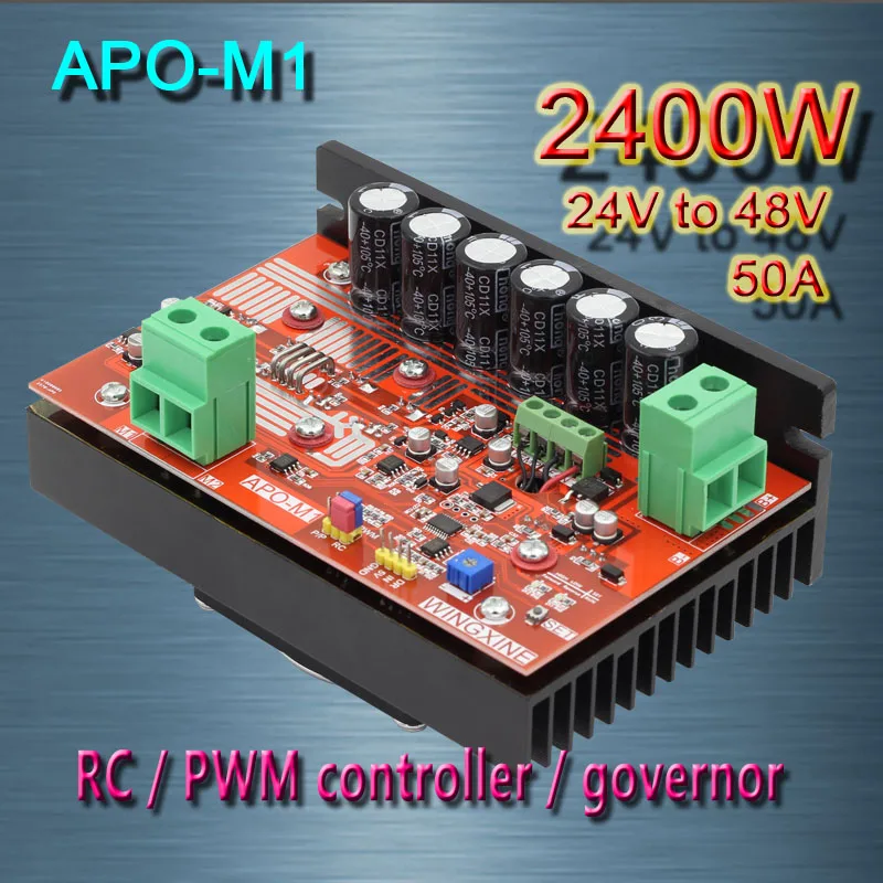 Бесплатная доставка контроллер PWM для двигателя ESC 50 А 2400 Вт (макс.)/24 48 В RC +