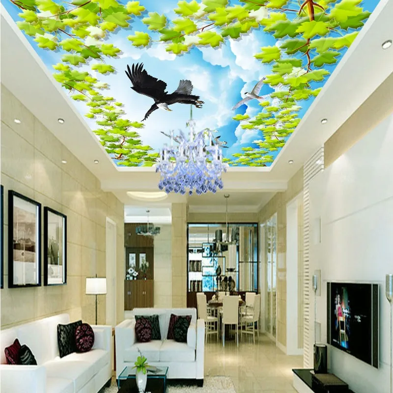 Пользовательские фото обои на заказ высокой четкости кленовый лист 3D стерео