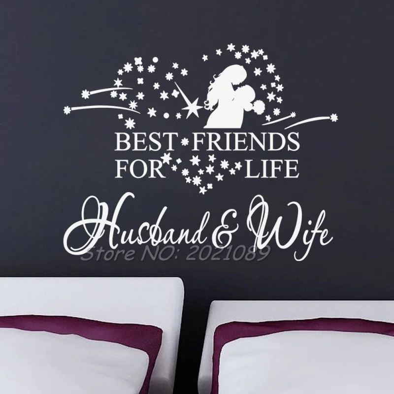 Наклейка на стену с надписью Best Friends for Life муж и жена новый дизайн 2016|stickers for|sticker