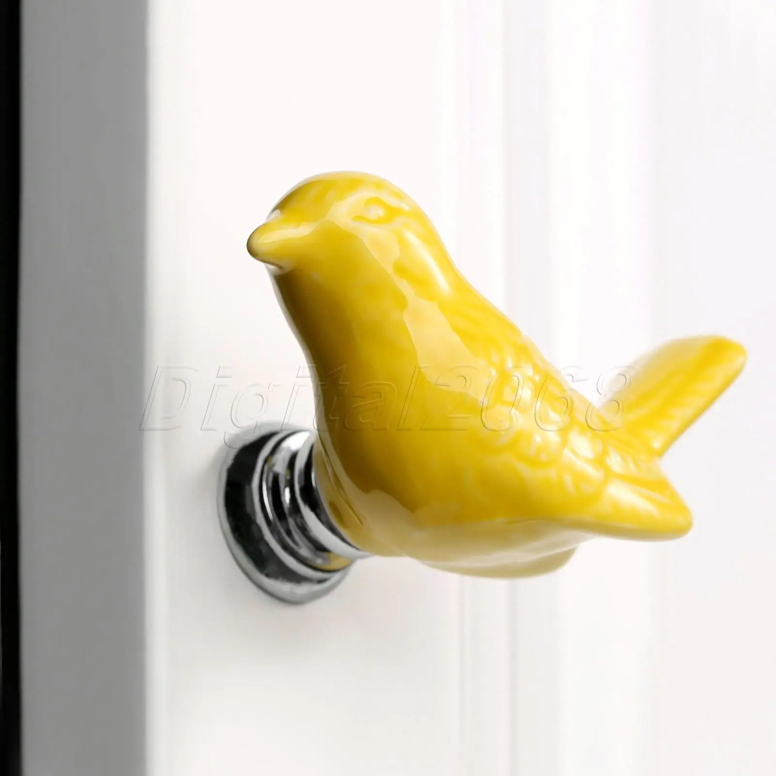 Yellow Bowarepro керамическая ручка птица ручка кухонный шкаф дверные ручки выдвижные ручки кухонная мебель домашний декор - Цвет: Yellow